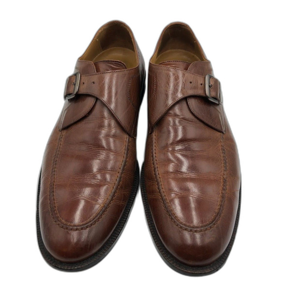 Johnston & Murphy Men's Brown Leather Monk Buckle Style Shoes 11.5M Sheepskin - Picture 6 of 12